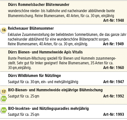 ,D rrs Rommelsbacher Bl tenwunder wundersch ne nieder bis halbhohe und nachein­ander abbl hende bunte Blumenmischung....