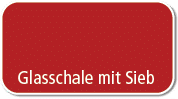 Glasschale mit Sieb