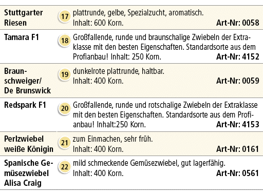 Stuttgarter Riesen,￼,plattrunde, gelbe, Spezialzucht, aromatisch. Inhalt: 600 Korn. Art Nr: 0058,Tamara F1,￼,Gro fall...