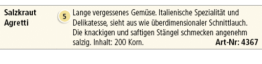 Salzkraut Agretti,￼,Lange vergessenes Gem se. Italienische Spezialit t und Delikatesse, sieht aus wie berdimensional...