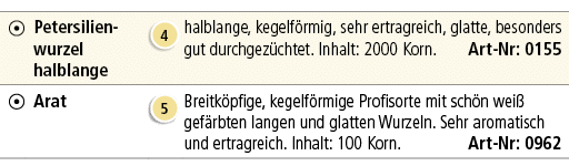 ￼,Petersilien wurzel halblange,￼,halblange, kegelf rmig, sehr ertragreich, glatte, besonders gut durch­gez chtet. Inh...