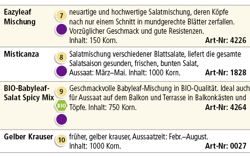 Eazyleaf Mischung,￼ ￼,neuartige und hochwertige Salatmischung, deren K pfe nach nur einem Schnitt in mundgerechte Bl ...